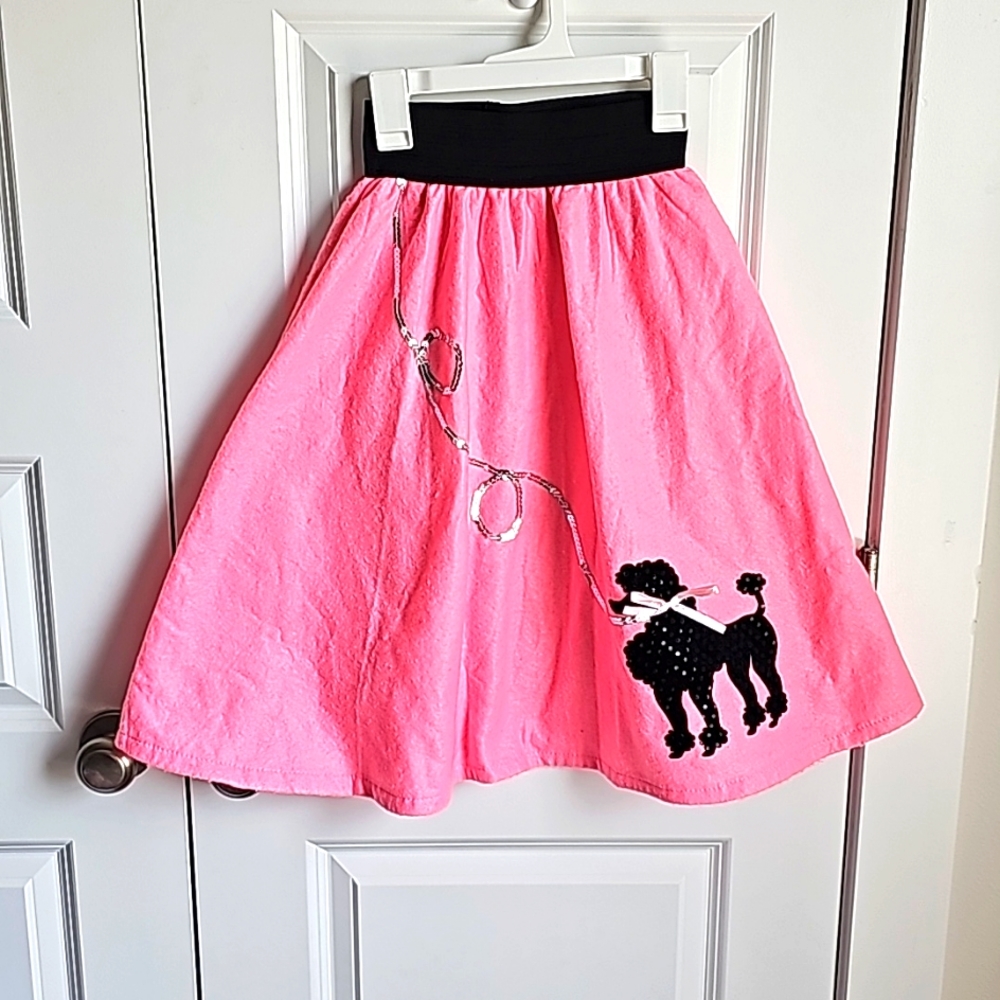 Rubie's Costume Poodle Skirt In Kids Size Small (6) EUC